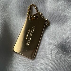 Authentic Coach Gold Metal Hang Tag